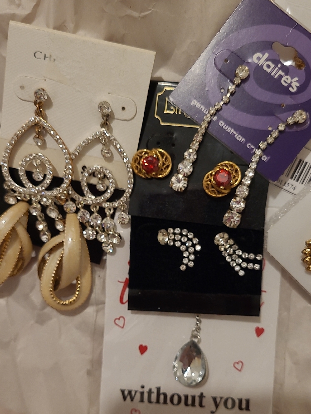 Jewelry Gold Silverand Teardrop Earrings And Statement Earrings - Lot